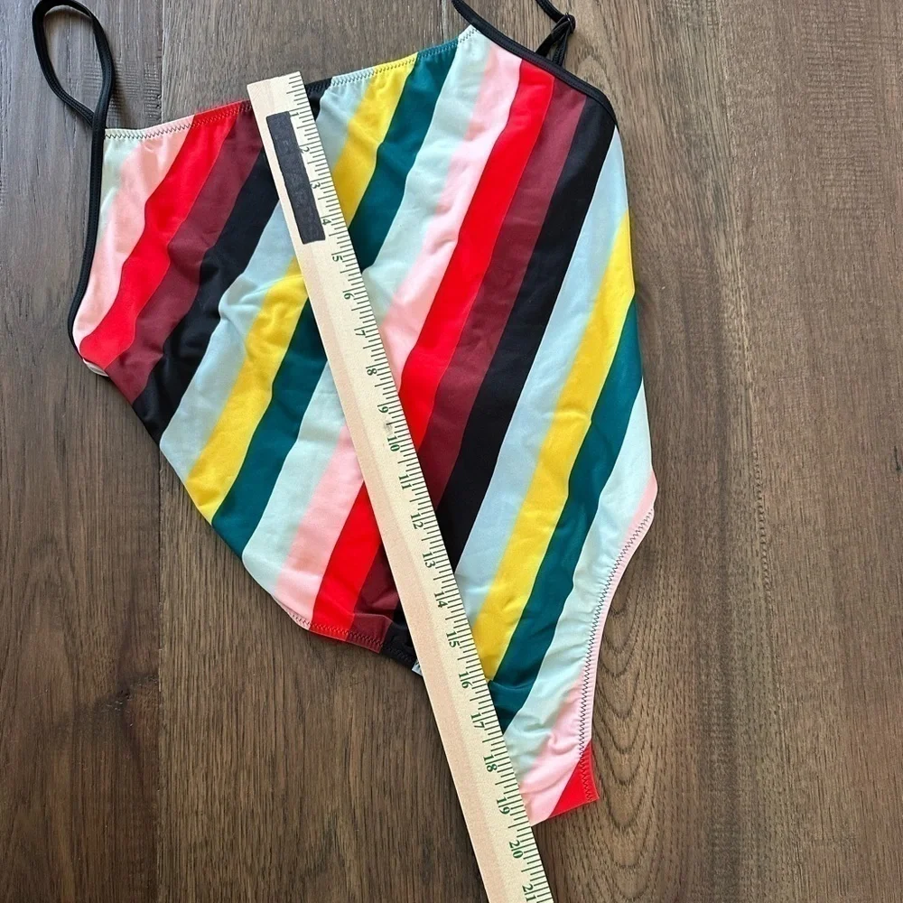Solid & Striped The Chelsea Striped Swimsuit sz L